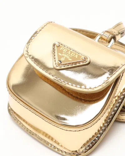 Prada Earphone Case In Gold