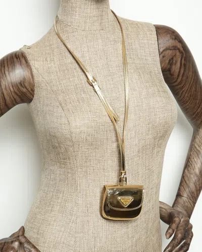 Prada Earphone Case In Gold
