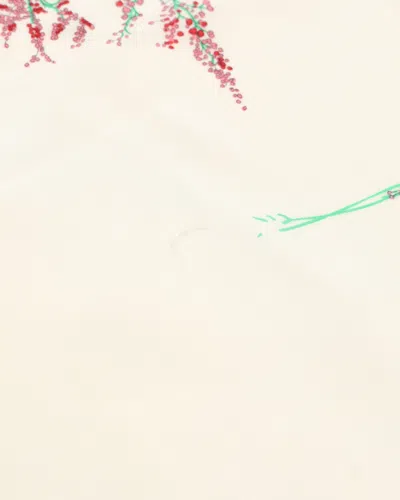 Dior Christian  90 Floral Silk Scarf In Green