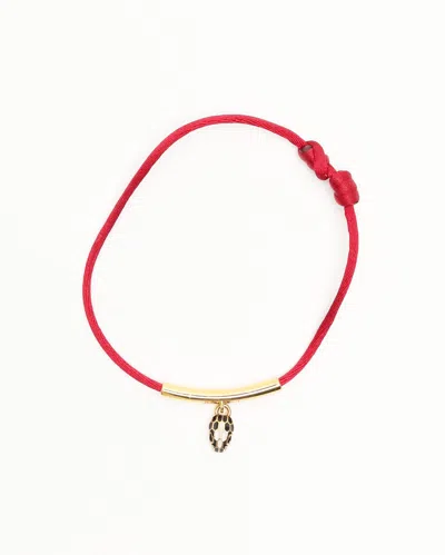 Bvlgari Serpenti Forever Bracelet In Ruby Red Fabric In Red