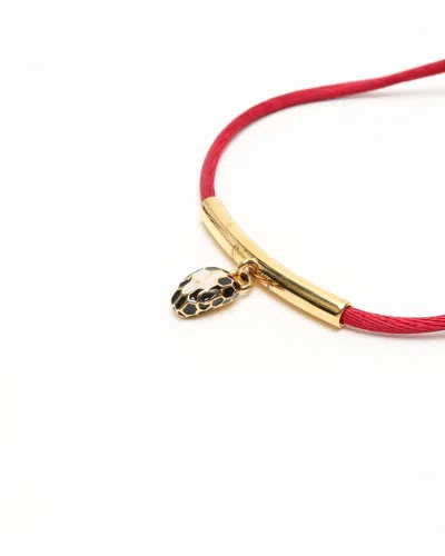Bvlgari Serpenti Forever Bracelet In Ruby Red Fabric In Red