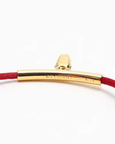 Bvlgari Serpenti Forever Bracelet In Ruby Red Fabric In Red