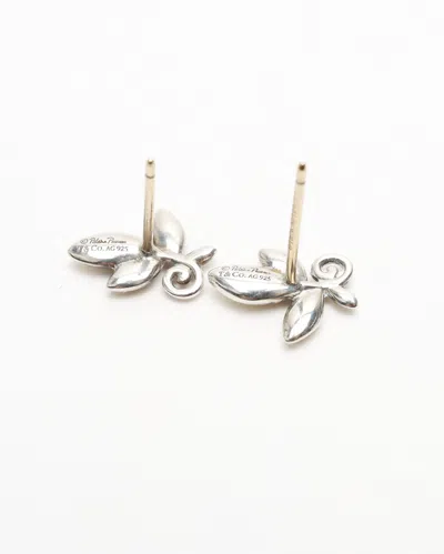 Tiffany & Co Olive Leaf Sliver Earrings In Silver