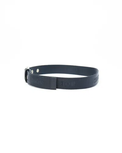 Dior Christian  Nylon Belt, Size 60 In Blue