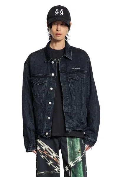 44 Label Group Simulation Buttoned Denim Jacket In Black