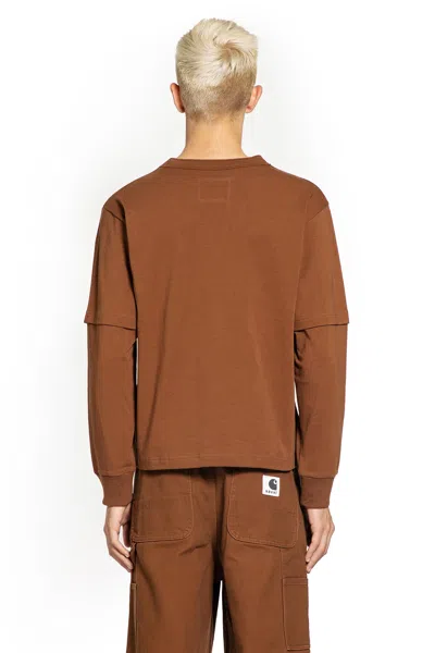 Sacai X Carhartt Wip T-shirt In Brown