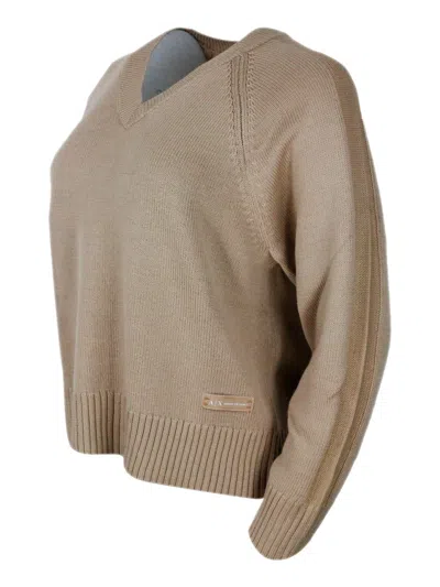 Armani Exchange Sweaters In Brown
