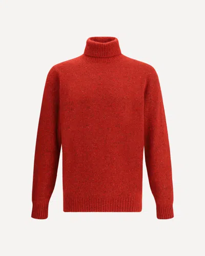 Brunello Cucinelli High Neck Sweater Sweaters And Cardigans Multicolor In Red