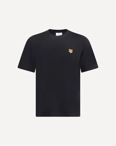 Maison Kitsuné Maison Kitsune Fox Head T Shirt In Black
