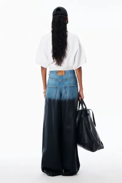Alexander Wang Alexanderwang. T Relaxed Cropped Cinched Polo Top In White