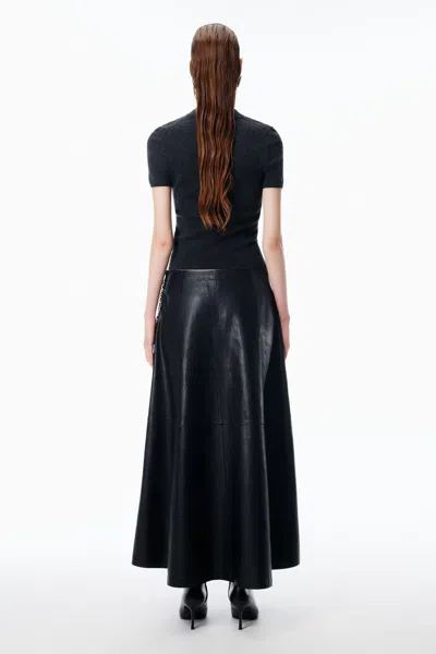 Alexander Wang Short-sleeve Wool Tee In Gray