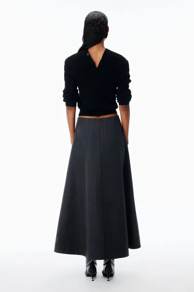 Alexander Wang Cardigan In Wool With Continuous Placket In Black