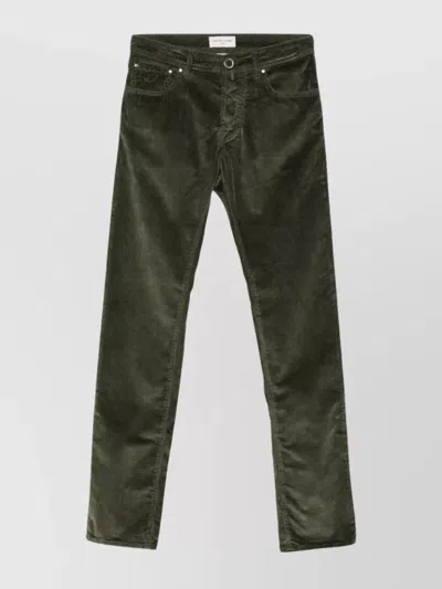 Jacob Cohen Tailored Denim Trousers Five Pockets In Green