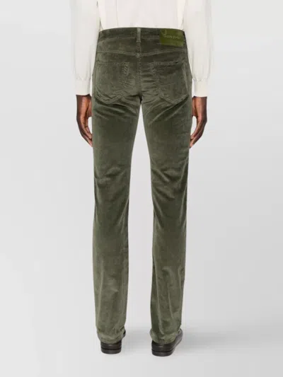 Jacob Cohen Tailored Denim Trousers Five Pockets In Green