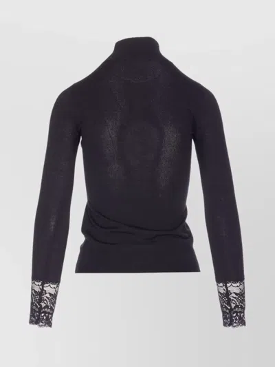 Valentino Knitwear With Bow And Sheer Panel In Multi