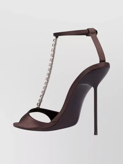 Paris Texas Lidia T-strap Heeled Sandals 105 In Brown