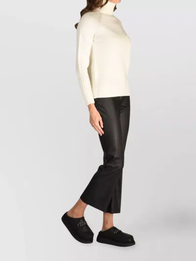 Drumohr Turtleneck Long Sleeve Knit Sweater In Neutral