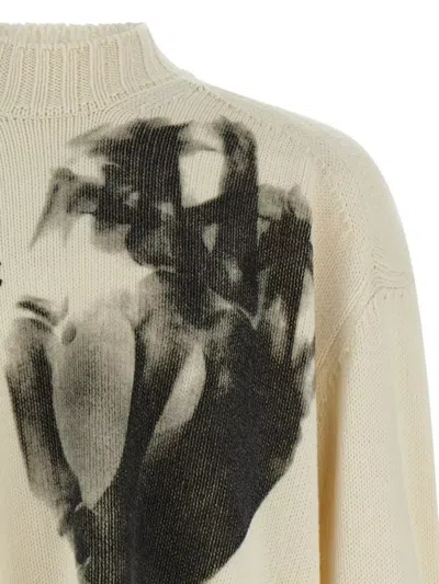 Undercover Asymmetric Hem Graphic Print Sweater In Multi