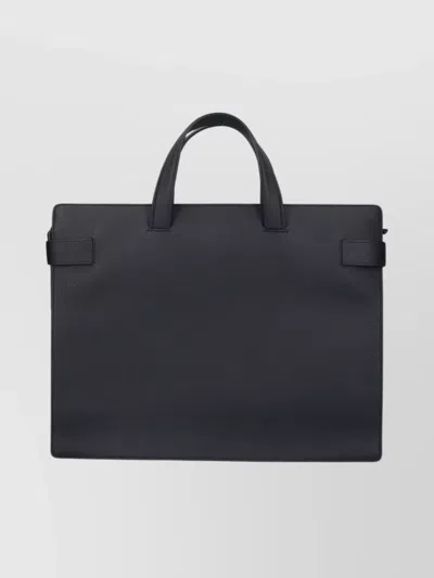Ferragamo Structured Textured Laptop Bags And Briefcases In Black