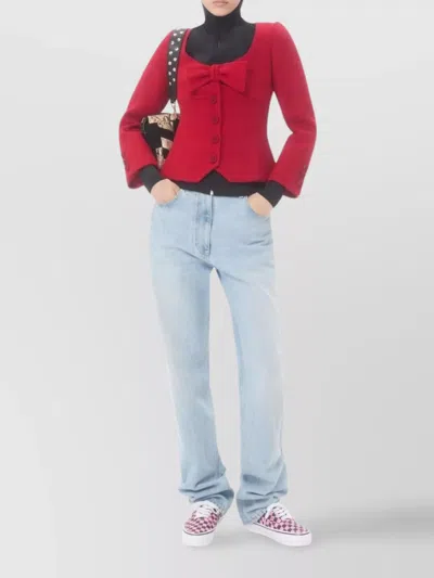 Valentino Straight Leg Trousers Featuring Five-pocket Design In Blue