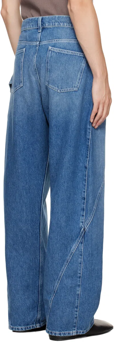 Jw Anderson Twisted Workwear Jeans In Blue