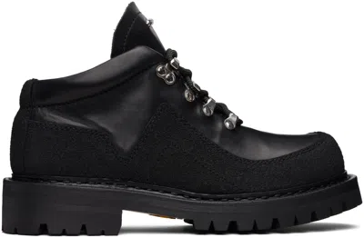 Our Legacy Black Quest Boots In Animal Print