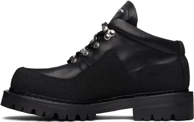 Our Legacy Black Quest Boots In Animal Print