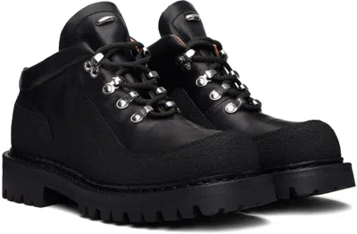 Our Legacy Black Quest Boots In Animal Print