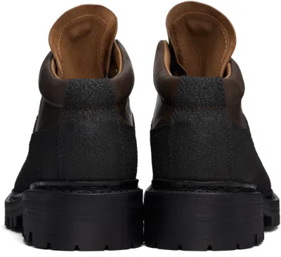 Our Legacy Ankle Boots With Round Toe And Lug Sole In Brown