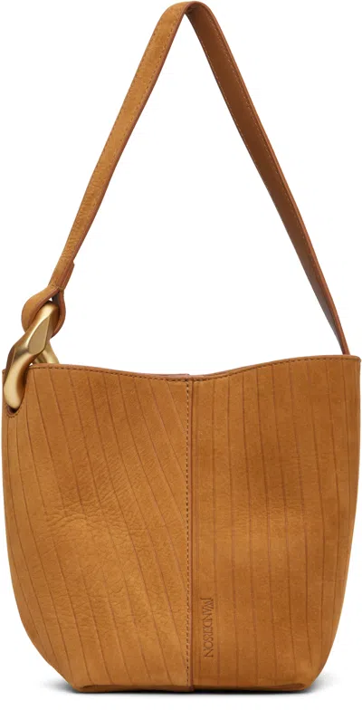 Jw Anderson Jwa Corner Small Bucket Bag Caramel In Brown
