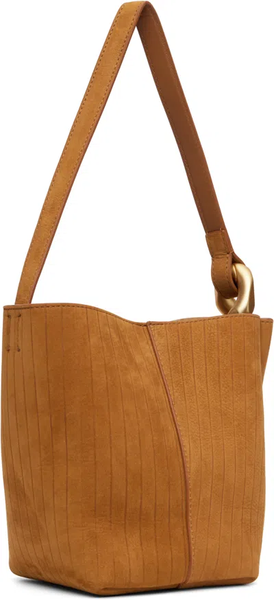 Jw Anderson Jwa Corner Small Bucket Bag Caramel In Brown