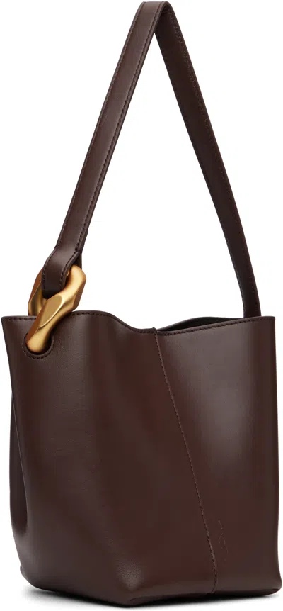Jw Anderson J. W. Anderson The Jwa Corner Small Bucket In Burgundy
