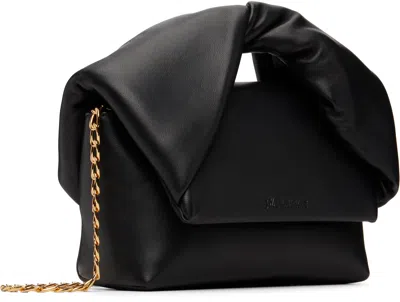 Jw Anderson Women Black Nappa Leather Midi Twister Handbag In Black