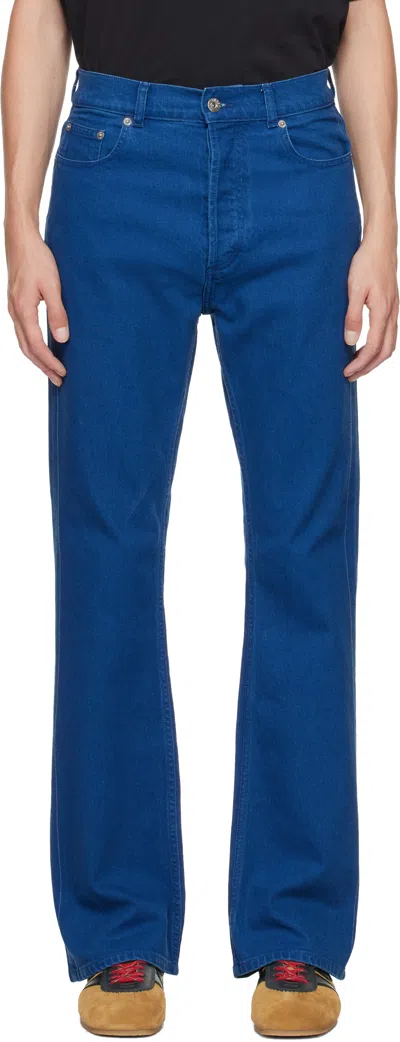 Jw Anderson Bootcut Jeans In Blue