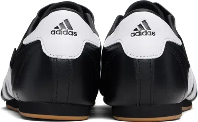 Adidas Originals Taekwondo Striped Leather Sneakers In Black
