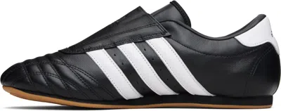 Adidas Originals Taekwondo Striped Leather Sneakers In Black