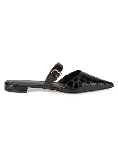 Bruno Magli Pasha Leather Mule In Black