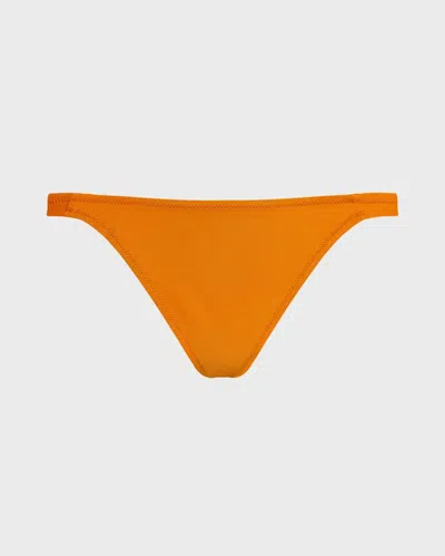 Vilebrequin Women Tanga Bikini Bottom Solid In Orange