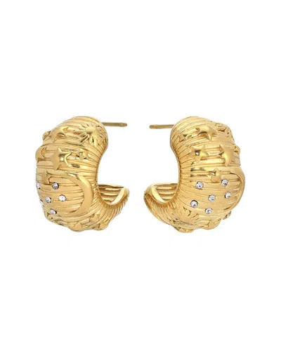 Eye Candy La Corina Cz Hoop Earrings In Gold