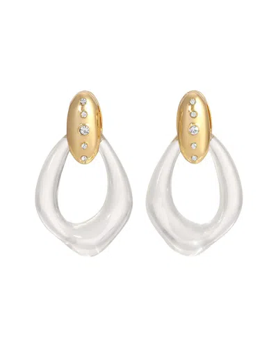 Eye Candy La Adalee Clear Acrlic Earring Drop In Gold