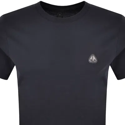 Moose Knuckles Crescent T Shirt Navy In Blue