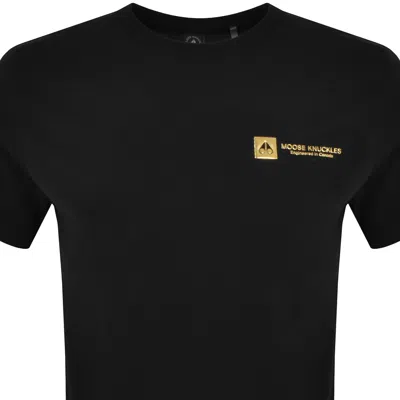 Moose Knuckles Keshi Gold T Shirt Black In Black