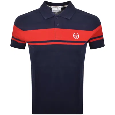 Sergio Tacchini Young Line Polo T Shirt Navy In Blue