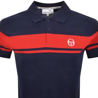 Sergio Tacchini Young Line Polo T Shirt Navy In Blue