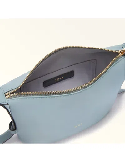 Furla Nuvola Mini Leather Handbag In Cirrus Color In Blue