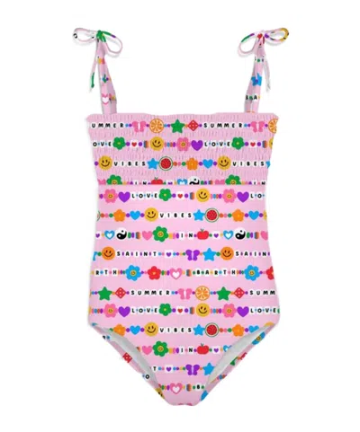 Mc2 Saint Barth Printed Swimsuit In Pink