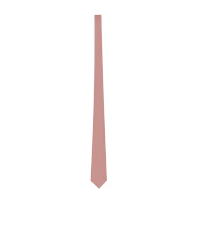 Saint Laurent Tie In Silk Twill In Pink