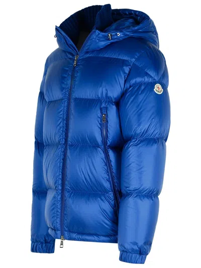 Moncler Long-sleeved Cotton Jacket In Blue