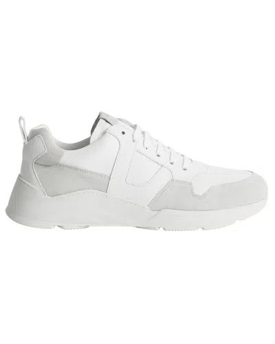 Reiss Shelton Leather Runner Sneaker In White