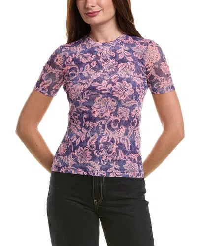 Johnny Was Petite Eleanor Mesh T-shirt In Purple